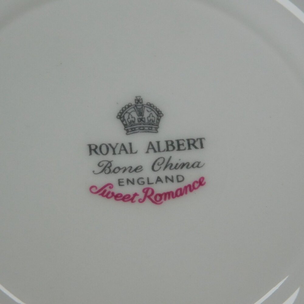 Royal Albert Sweet Romance Saucer ONLY Bone China Red Rose Gold Rim Replacement - Picture 7 of 7